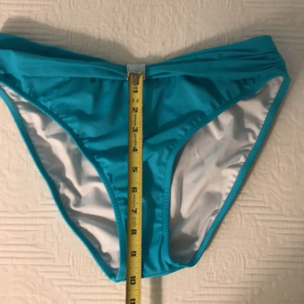 New Venus Turquoise Bikini Set w/ Silver Accents 14 Bottom 36 DDD Top